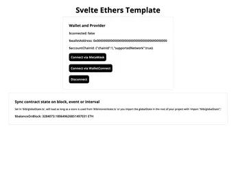 Svelte Kit Ethers Template screenshot