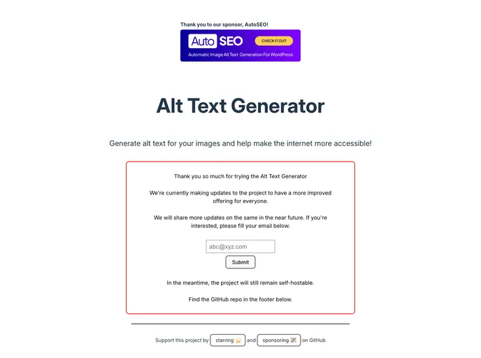 Alt Text Generator screenshot