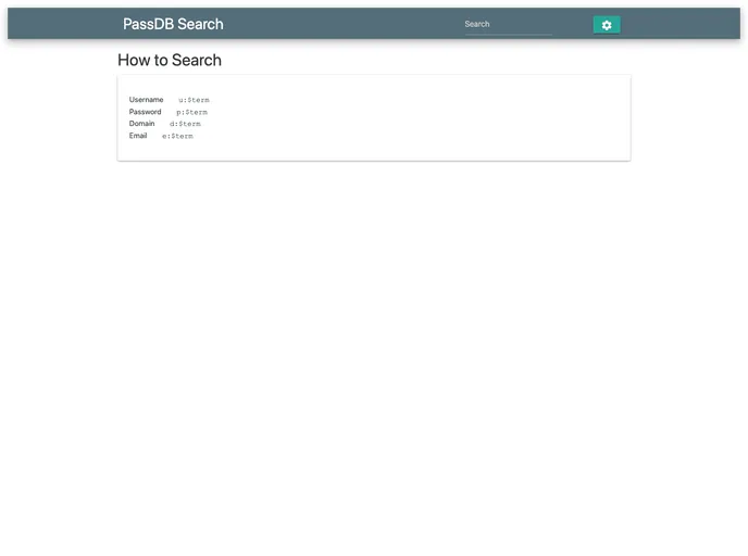 Passdb Frontend screenshot