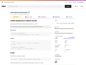Svelte Preprocess Import Assets screenshot