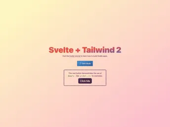 Svelte Tailwind2 Starter screenshot