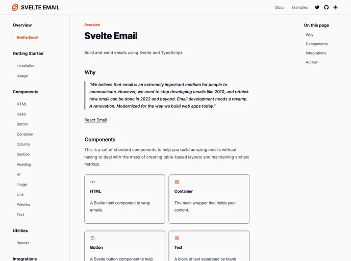 Svelte Email screenshot