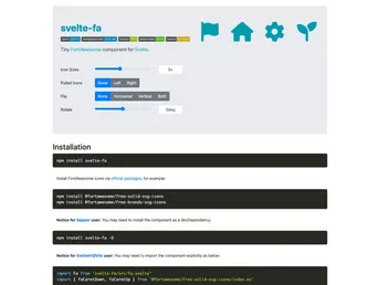 Svelte Fa screenshot