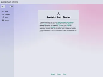 Sveltekit Auth Starter screenshot