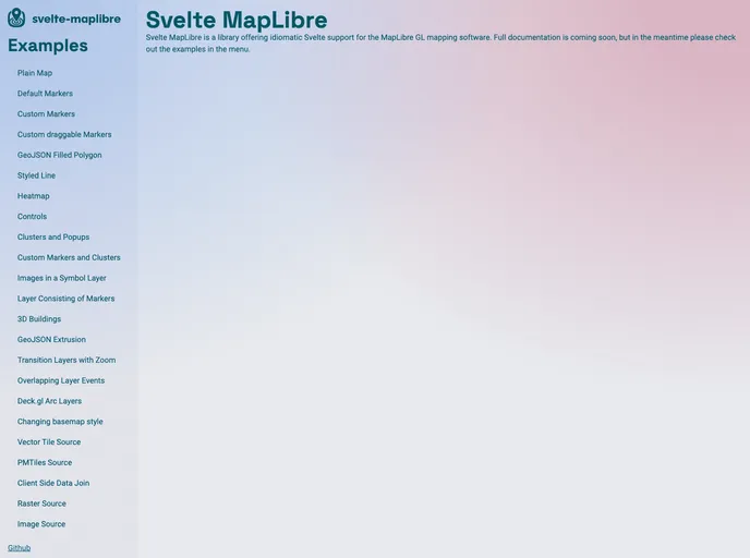 Svelte Maplibre screenshot