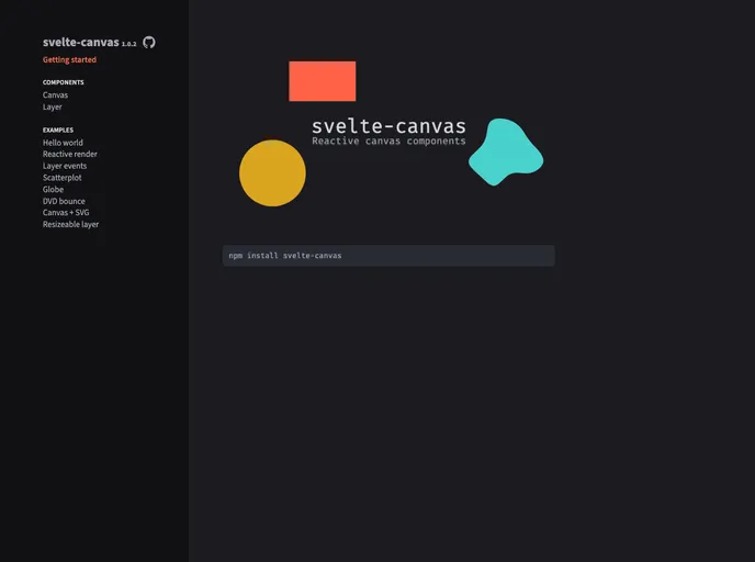 Svelte Canvas screenshot