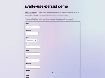 Svelte Use Persist screenshot