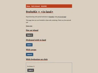 Sveltekit Is Land screenshot
