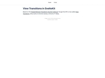 Sveltekit View Transitions screenshot