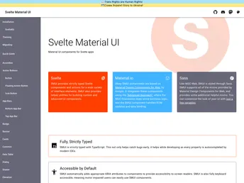 Svelte Material Ui screenshot