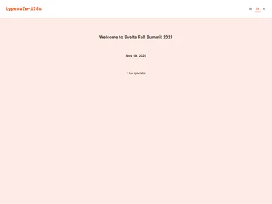 Typesafe I18n Demo Sveltekit screenshot