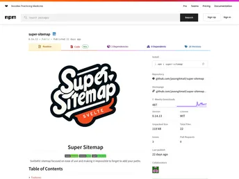 Super Sitemap screenshot