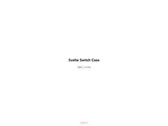 Svelte Switch Case screenshot