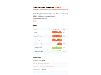 Svelte Tiny Linked Charts screenshot