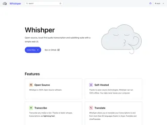 Whishper screenshot