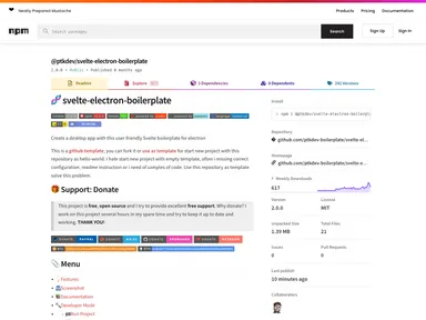 Svelte Electron Boilerplate screenshot