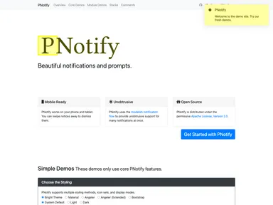 Pnotify screenshot