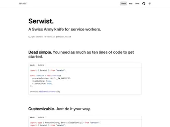 Serwist screenshot