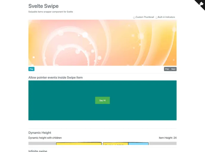 Svelte Swipe screenshot