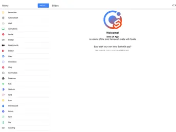 Svelte Ionic App screenshot