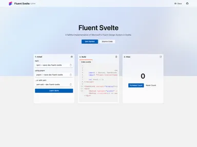 Fluent Svelte screenshot